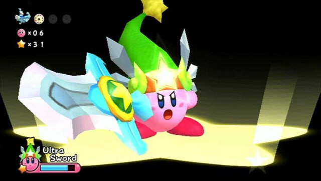 Kirby's Return to Dreamland Screenshot - SWORD KIRBY!