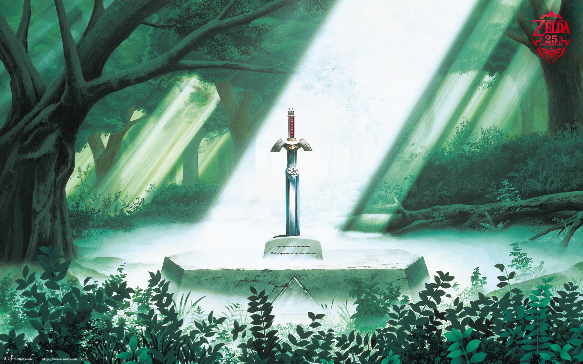 The Legend of Zelda Wallpaper (Link to the Past) - The Master Sword Rests In The Lost Woods