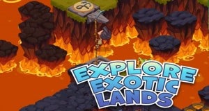 Adventure World Screenshot of Lava Level Exploration
