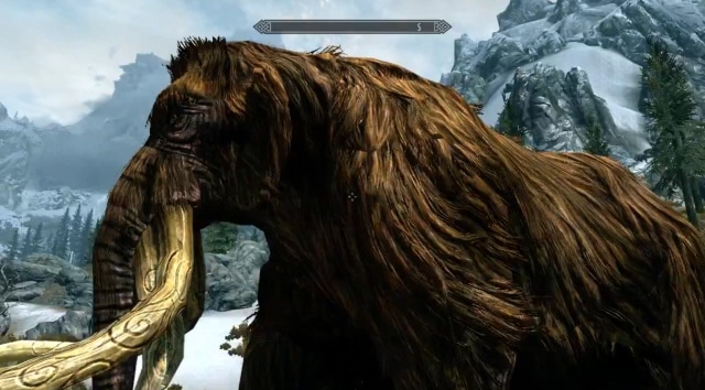 Skyrim Demo Wolly Mammoth Screenshot