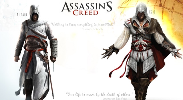 Ezio and Altair from Assassin's Creed. Are they related?