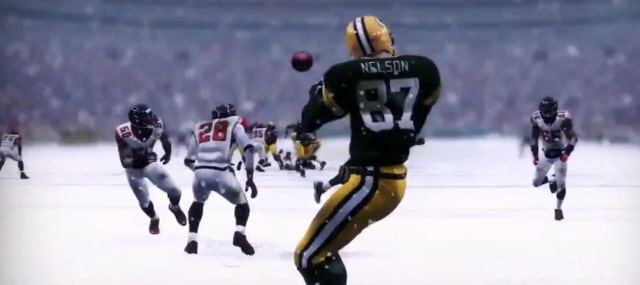 Great perspective of the football in this Madden NFL 12 screenshot