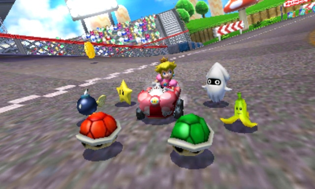 Mario Kart 7 Features and Power Ups Screenshot