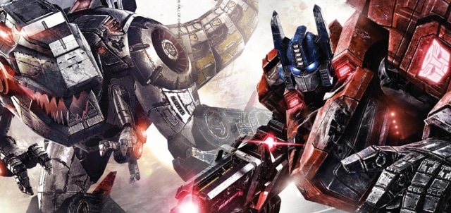 Transformers: Fall of Cybertron Game Informer cover artwork