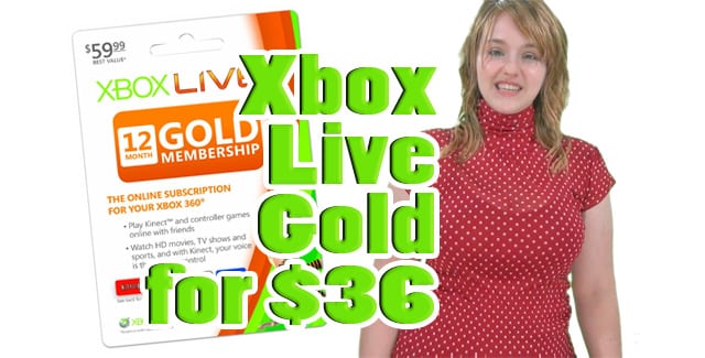 Xbox Live Gold for $36