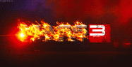 Mass Effect 3 logo on fire
