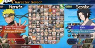 Naruto Shippuden Ultimate Ninja Storm Generations Characters Select Screen