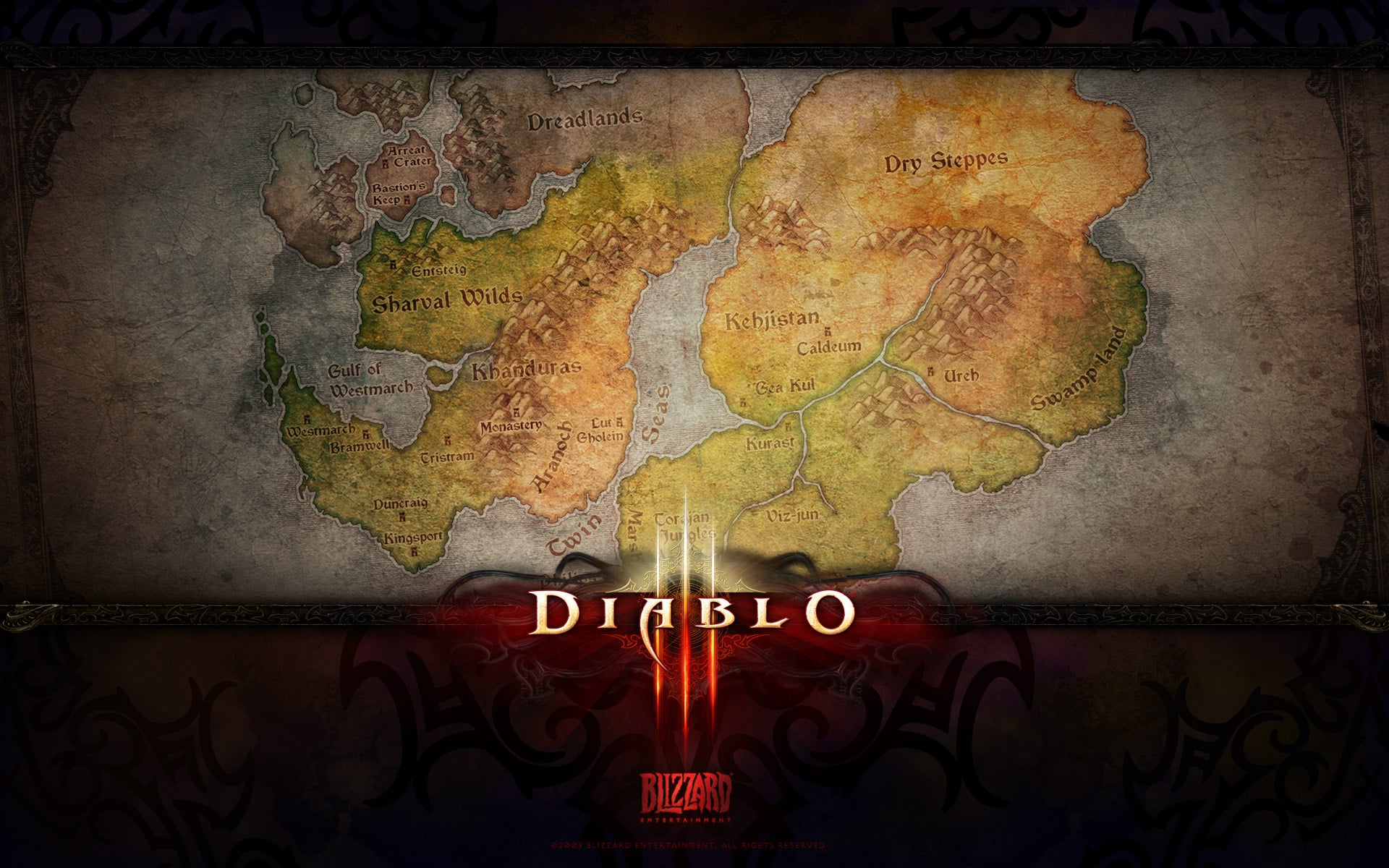 Diablo 3 Map Wallpaper