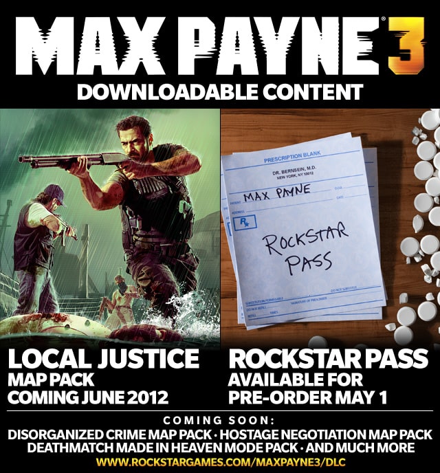 verwarring in plaats daarvan bevolking Max Payne 3 DLC Announced - Video Games Blogger
