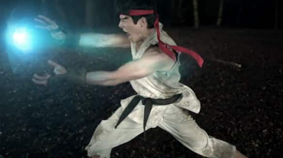 Ryu Hadoken attack on Ken in Street Fighter: Legacy
