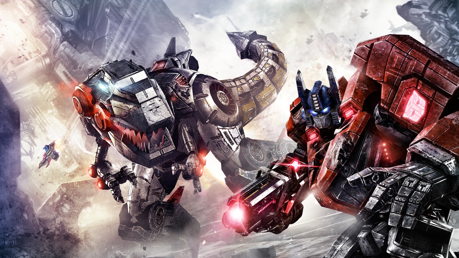 Transformers Fall of Cybertron Grimlock & Optimus Prime Wallpaper