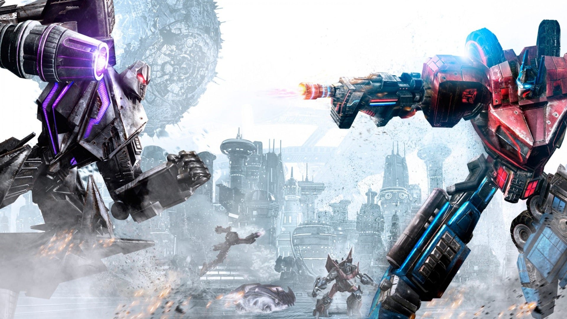 Transformers Fall of Cybertron Megatron VS Optimus Prime Wallpaper