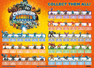 Skylanders Giants characters poster