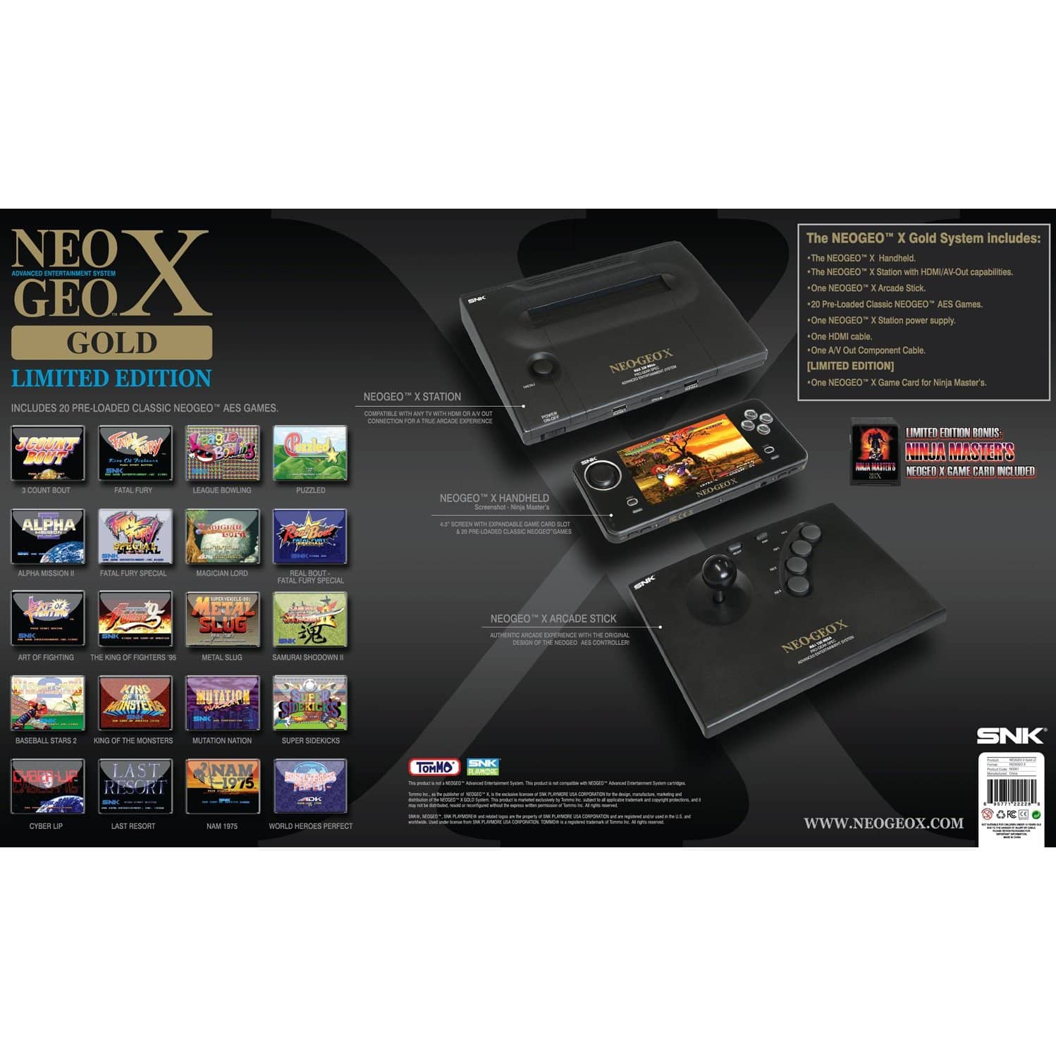 NEOGEO X Gold: Limited Edition System Released - 1498 x 1498 jpeg 249kB