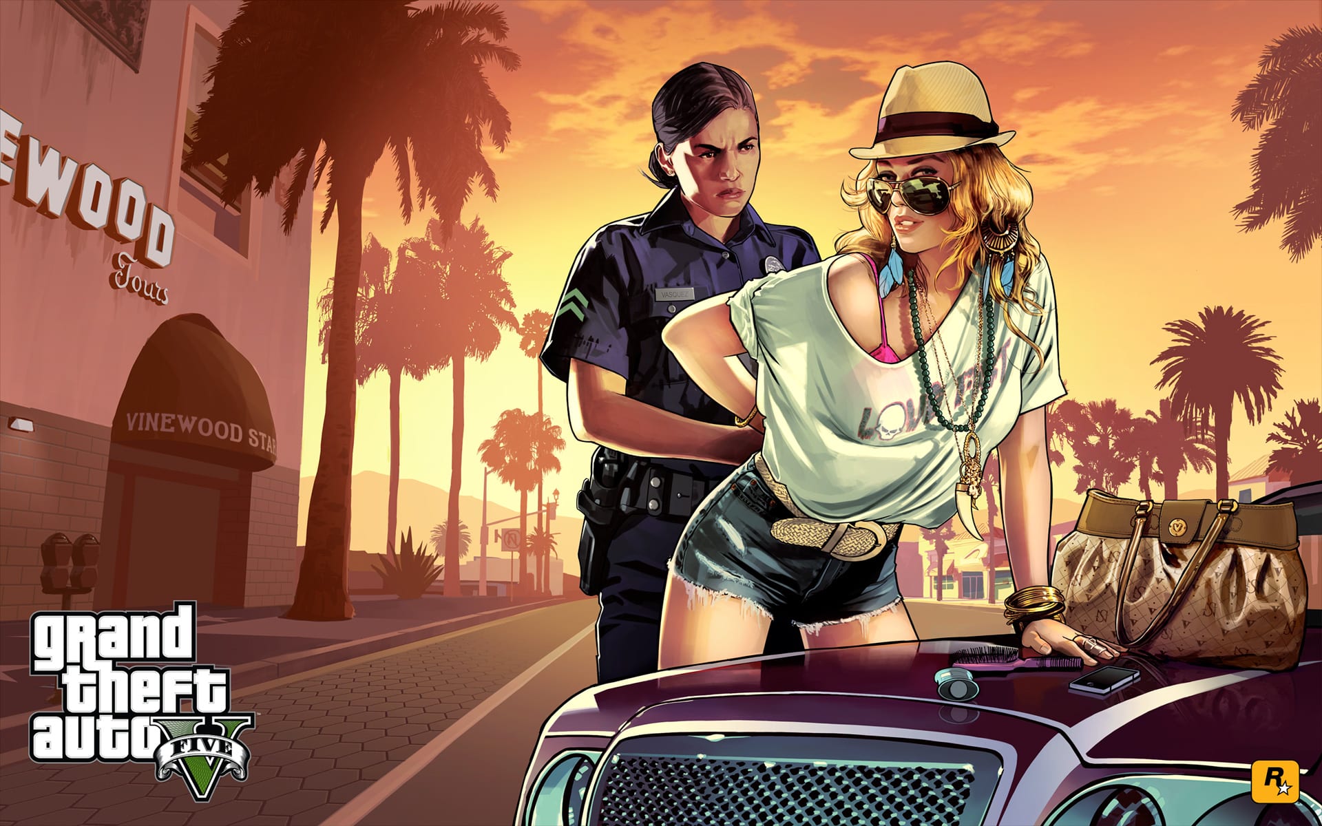 Grand Theft Auto 5 Cop Arrest Wallpaper
