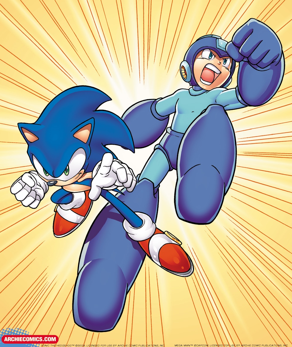 Sonic and Mega Man: When Worlds Collide Comic Artwork