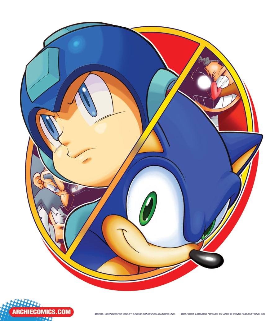 Sonic and Mega Man: When Worlds Collide MegaMan and Sonic Artwork