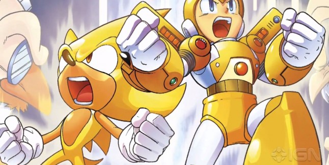 Super Mega Man and Super Sonic In Comic Book Crossover