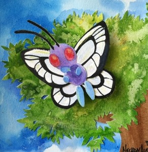 Pokemon 012 Butterfree Artwork