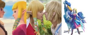 Zelda and Link Kiss