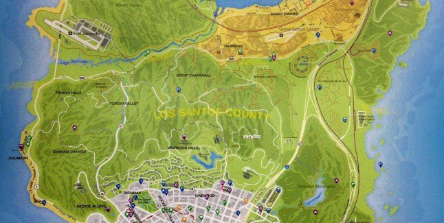 Grand Theft Auto 5 World Map
