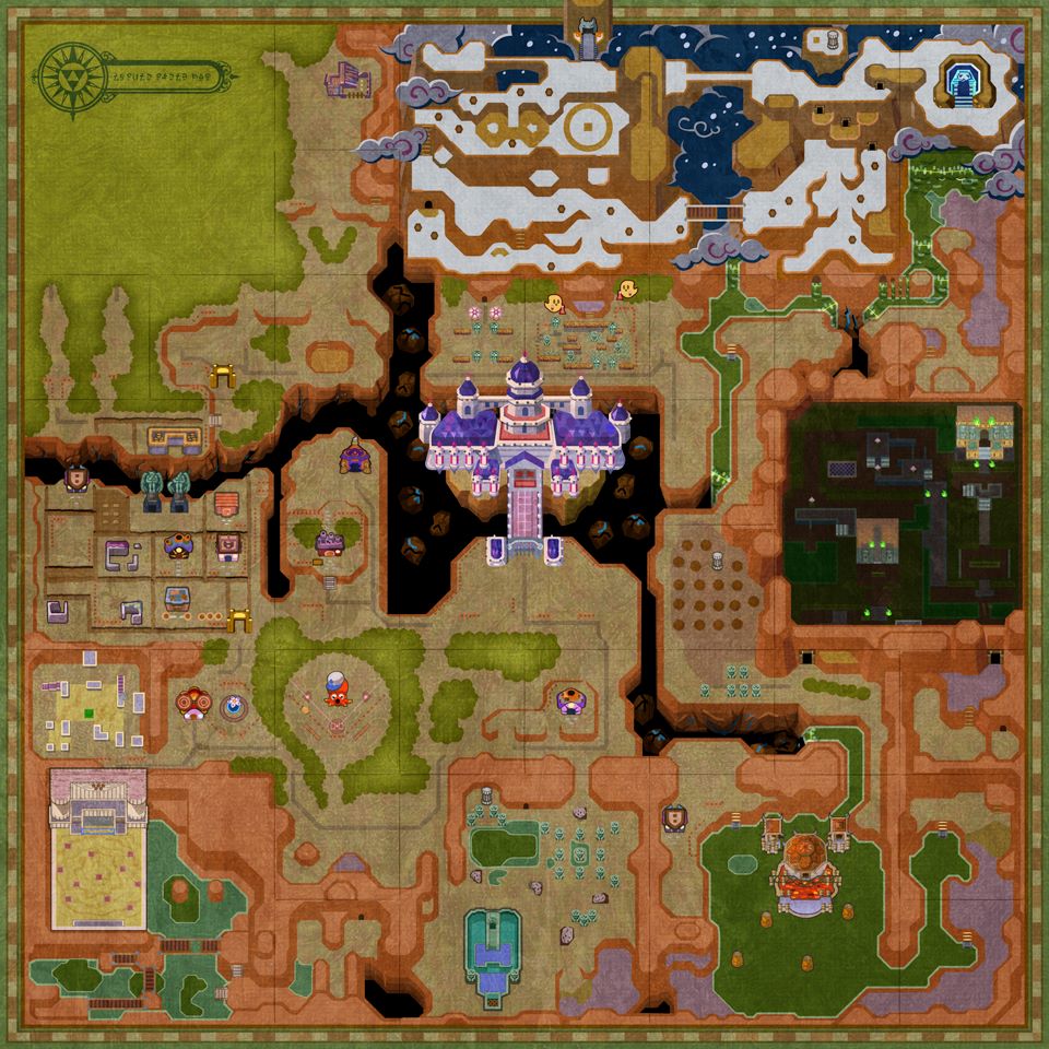Zelda: A Link Between Worlds Lorule Map.