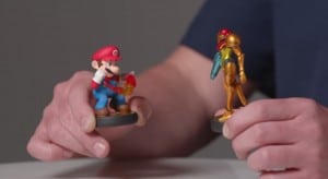 Amiibo Mario vs Samus Toy Fight