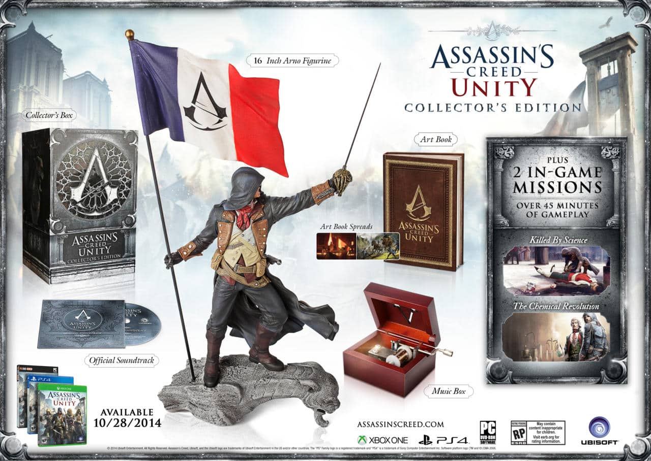 Assassin's Creed Unity Collector's Edition USA Arno Gargoyle Figure