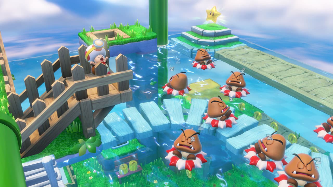 Captain Toad Sleeping Goomba Hoard Gameplay Screenshot Wii U