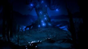 Ori And the Blind Forest Glowing Tree Nightfall Gameplay Screenshot