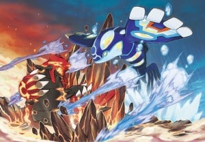 Pokemon Omega Ruby Alpha Sapphire Mega Kyogre Mega Groudon Artwork Wallpaper Official 3DS