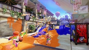 Splatoon Paint the World Orange and Blue Gameplay Screenshot Wii U