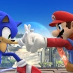 Super Smash Bros. 4 Sonic Catches Mario's Fist Wii U Gameplay Screenshot E3 2014