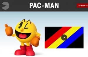 Super Smash Bros. 4 Wii U 3DS Pacman Newcomer Banner Artwork Official E3 2014
