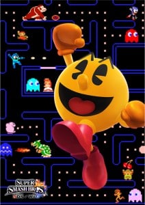Super Smash Bros. Pacman Maze Artwork Official Wii U 3DS E3 2014