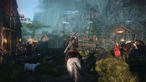 Witcher 3 Mountain Village Gameplay Screenshot