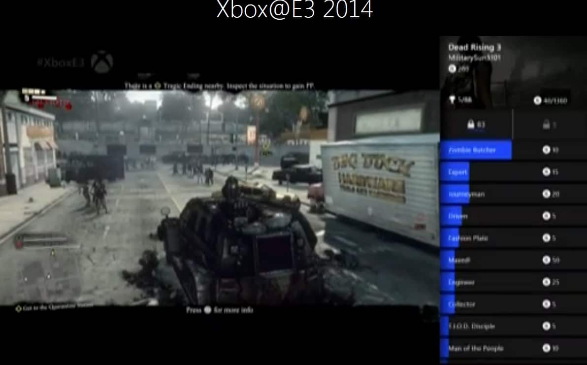 Xbox One Snap Achievements Tracking Screenshot