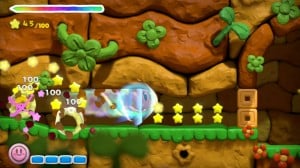 Kirby And the Rainbow Curse Giant Star Dash Kirby Gameplay Screenshot Wii U
