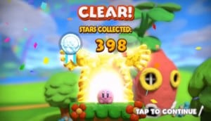 Kirby And the Rainbow Curse Medal Ranking Stars Collected Results Gameplay Screenshot Wii U