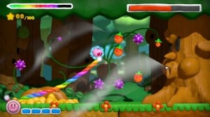 Kirby And the Rainbow Curse Whispy Woods Boss Gameplay Screenshot Wii U