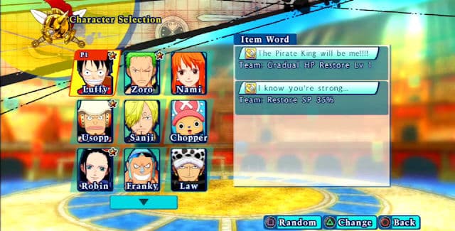 One Piece: Unlimited World Red Roster