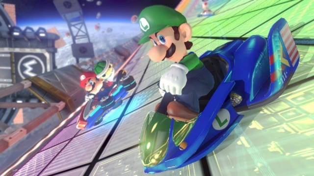 F-Zero Mario Kart 8 Blue Falcon Luigi Gameplay Screenshot DLC Pack 1