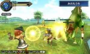 Final Fantasy Explorers Grass Fight Gameplay Screenshot 3DS