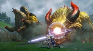 Hyrule Warriors Sheik Attacks Gameplay Screenshot Wii U