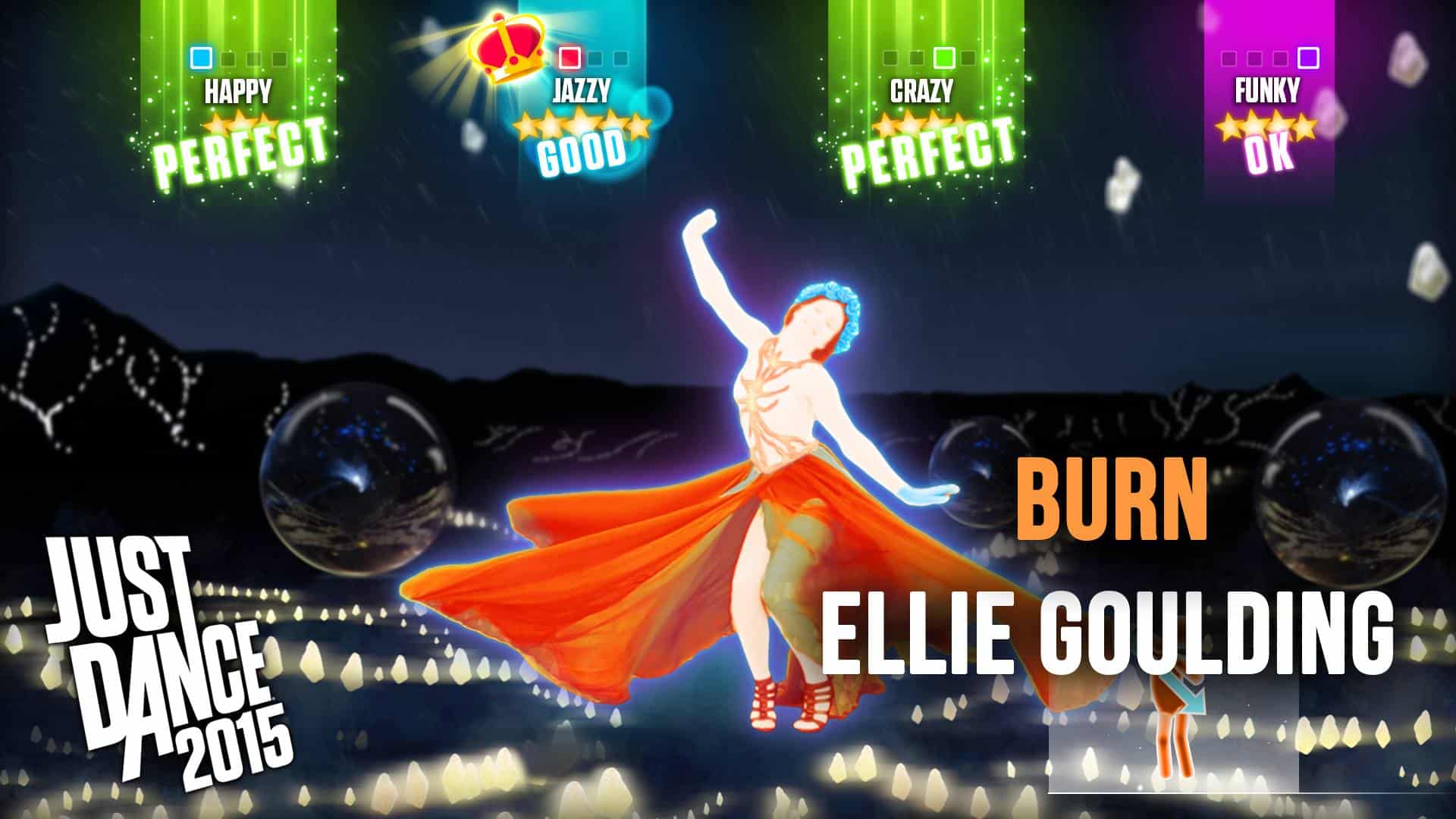 Just Dance 2015 Burn Ellie Goulding Song Gameplay Screenshot