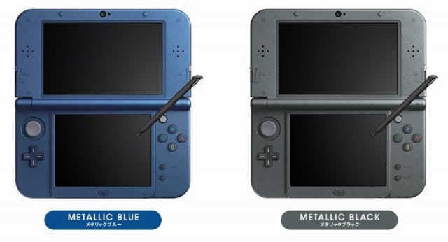 New 3DS XL 2015 Nintendo System Colors Metallic Blue Black
