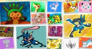 Pokemon Art Academy 3DS Pictures People Drew