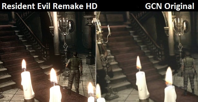 Resident Evil Remake HD Remaster Banner Artwork Graphics Comparison