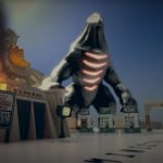 The Tomorrow Children Gameplay Screenshot Mammoth Monster Attacks Toy Town PS4