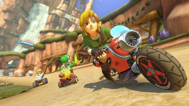 Link Mario Kart 8 Zelda Rides Motorcycle DLC Pack 1 Gameplay Screenshot